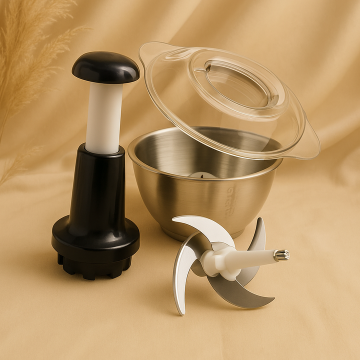 Sharp Manual Hand Food Chopper — Vegetable Fruit and Meat Cutter