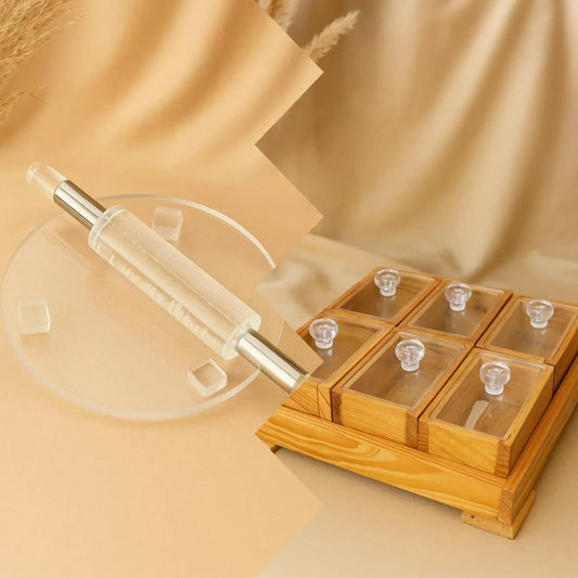 CRYSTAL BELAN - 6 PIECE SPICE RACK