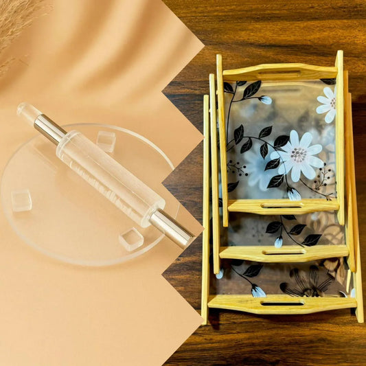 WOODEN ACRYLIC TRAY - CRYSTAL BELAN
