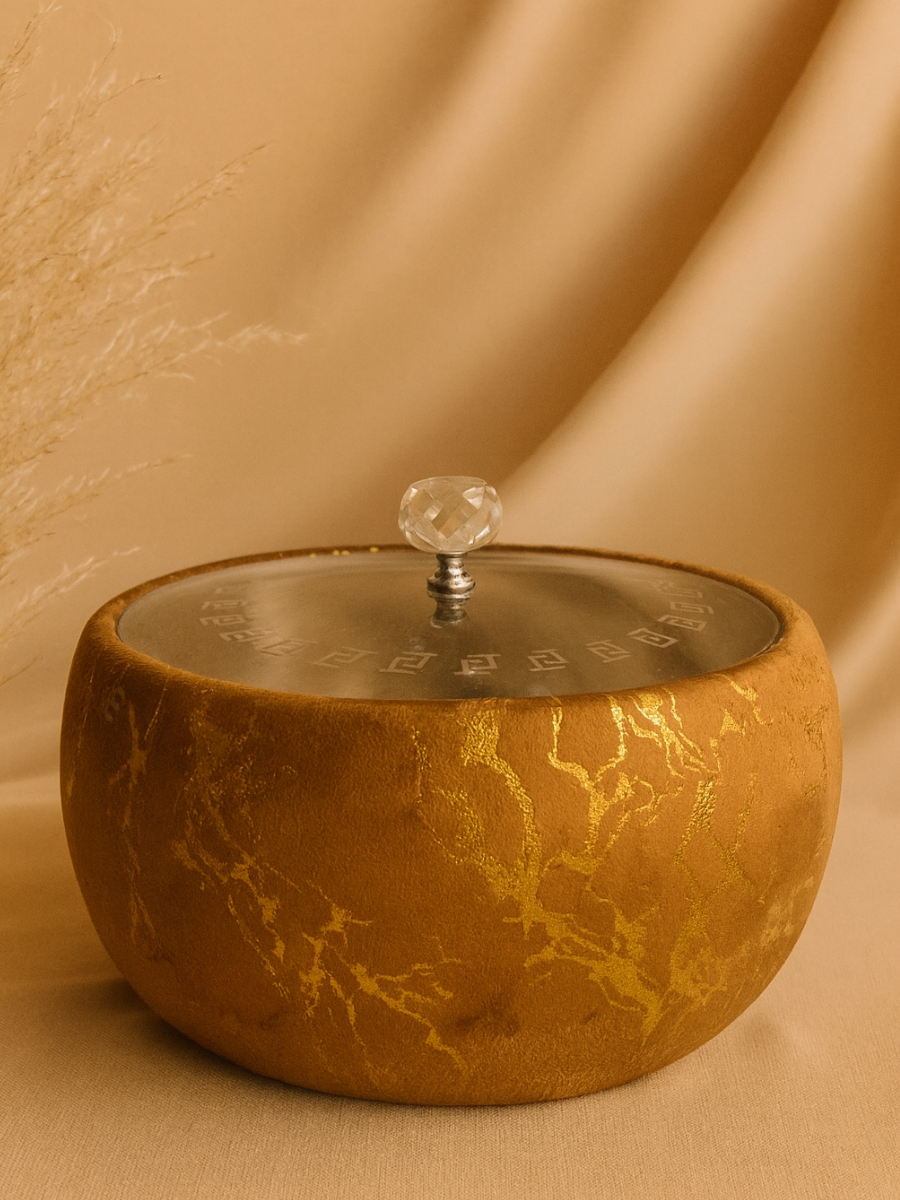 Premium Turkish velvet hotpot gold base crystal knob Pakistan