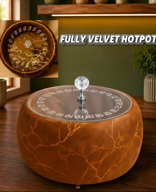 Fully Velvet Hotpot — Large Size Luxury Display and Gifting Piece