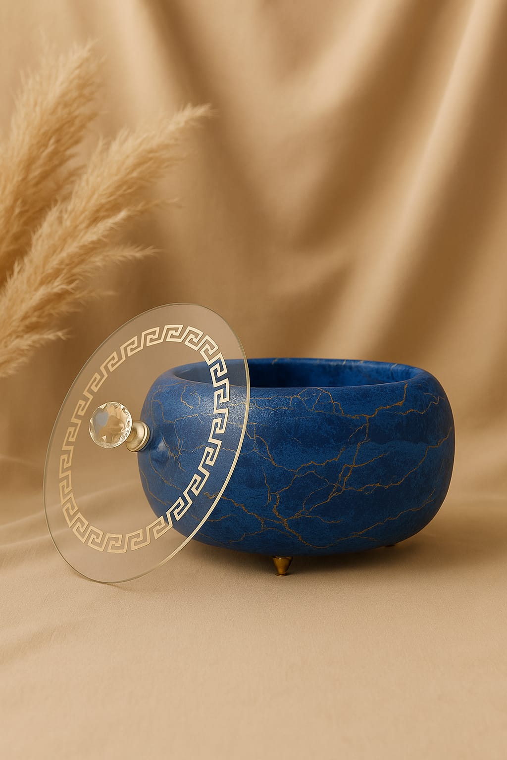  Luxury velvet hotpot dry fruit box decorative piece Pakistan
