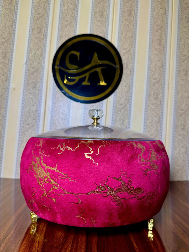 Velvet hotpot duo display decorative pair gift Pakistan