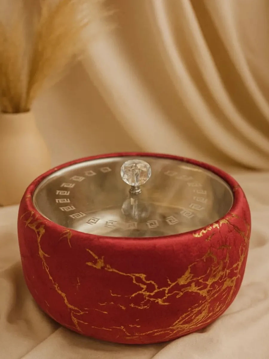 Premium home decor bundle velvet hotpot dry fruits tray Pakistan