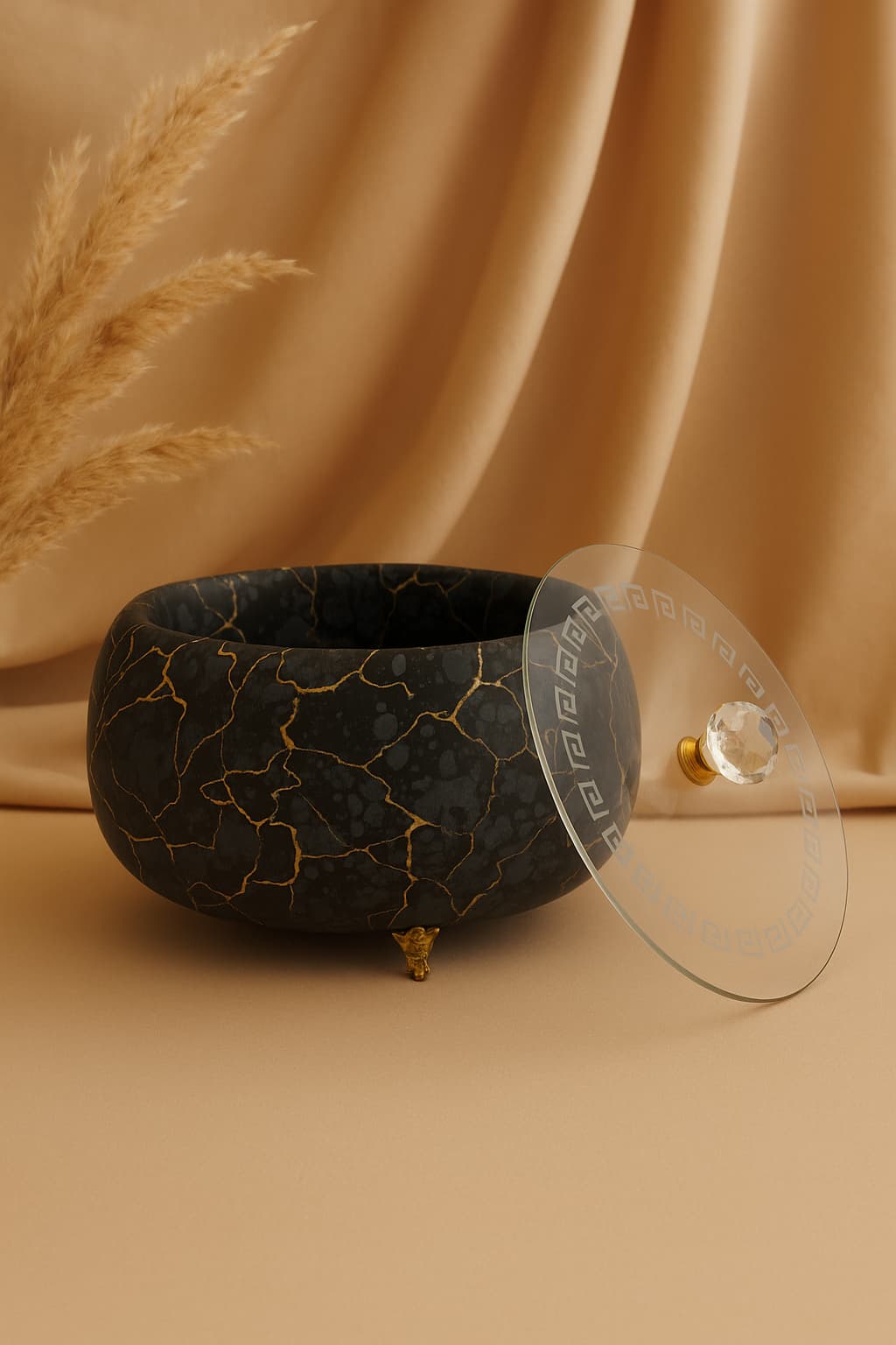 "Velvet Royale Acrylic Hotpot - Elegant Insulted Serving Bowl"