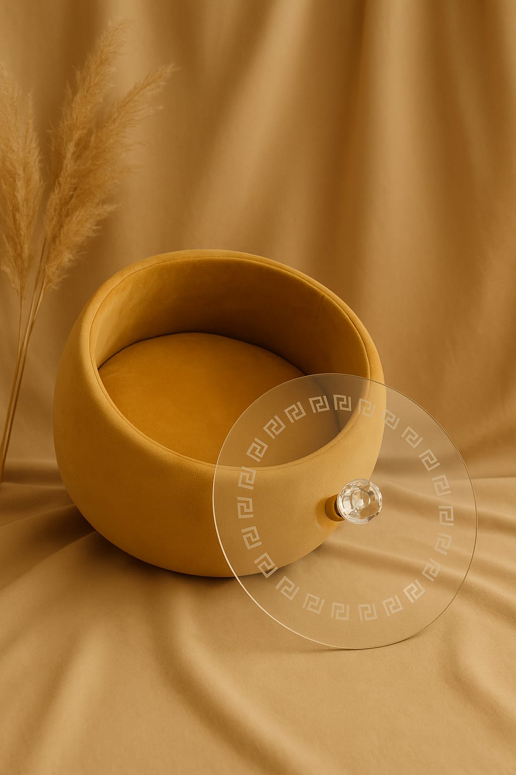 "Luxe Velvet Insulated Hotpot - Crystal Acrylic Lid"