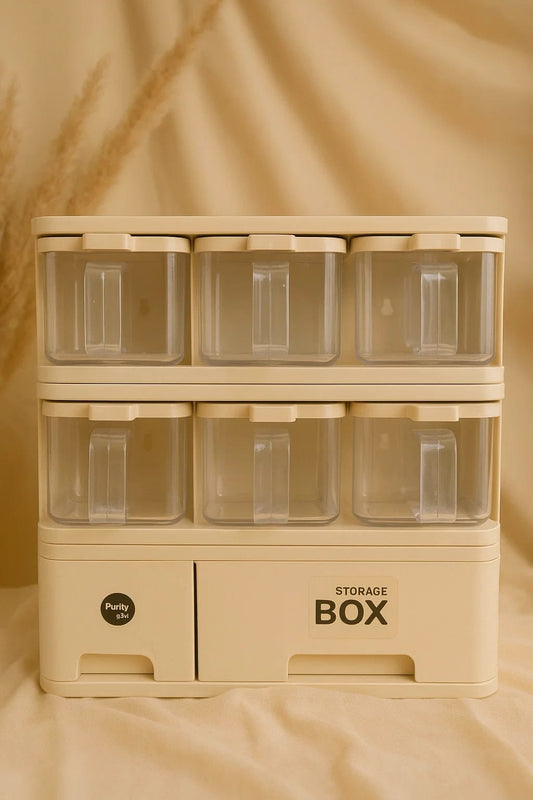 ✨ Premium Multi-Compartment Storage Box – Modern Kitchen & Home Organizer