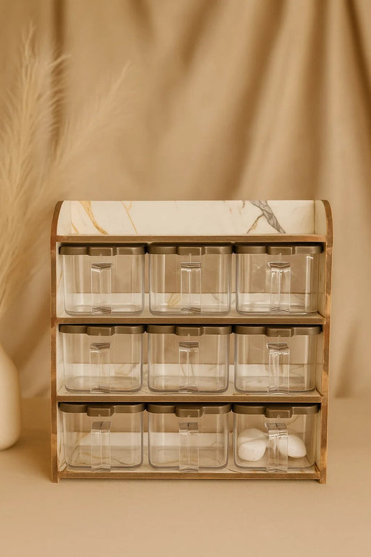 "kitchen Spice Storage Solution - 9 Jar Spice"