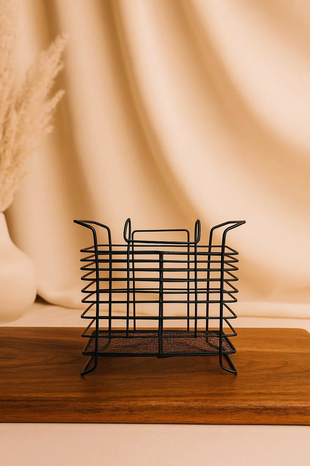 Elegant Metal Wire Storage Baskets – Gold & Black