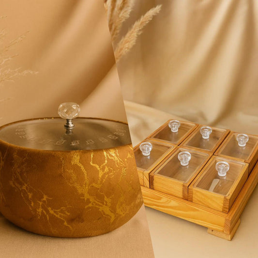 STEEL BOWL HOTPOT - 6 PIECE SPICE RACK